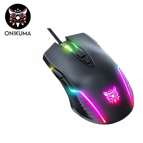ONIKUMA CW905 Wired Gaming Mouse Levels Adjustable  Programmable Buttons RGB Lighting Modes Ergonomic Mice For PC Gamer