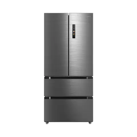 Midea MDRF692FIC46 84cm Wide 190cm Tall Wifi Connected Total No Frost American Fridge Freezer, Inox, C Rated