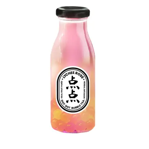 Dot Dot Bubble Tea - Lychee Rose Bubble Tea - 250ml