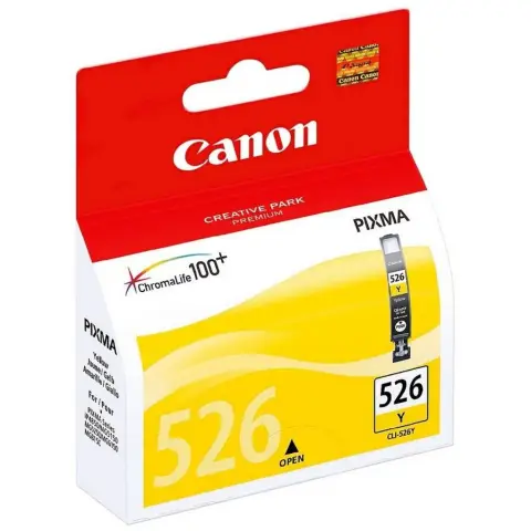 Canon Original Ink CLI-526 Y, Standard Size, Yellow, Recyclable Packaging