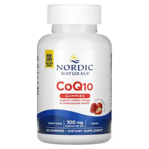 Nordic Naturals CoQ10 Gummies, 100mg Strawberry - 60 Gummies