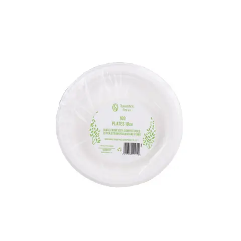7" Round Bagasse Plate
