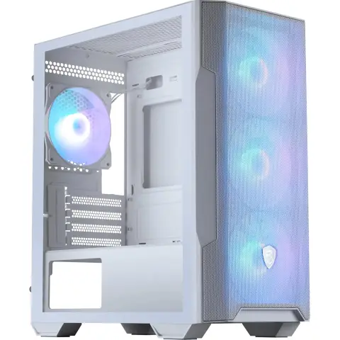 MSI MAG Forge M100R Midi Tower Transparant, Wit