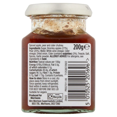 Morrisons The Best Bramley Apple & Pear Chutney 200g