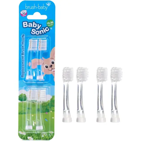 Matchstick Monkey Baby Replacement Brush Heads for Baby Sonic Toothbrush