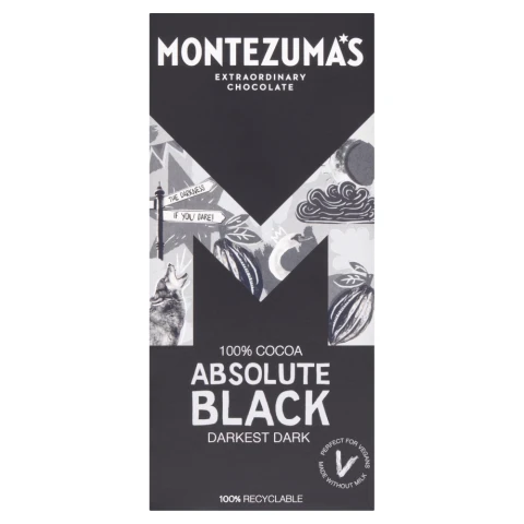Montezuma's Absolute Black 100% Cocoa Bar - 90G