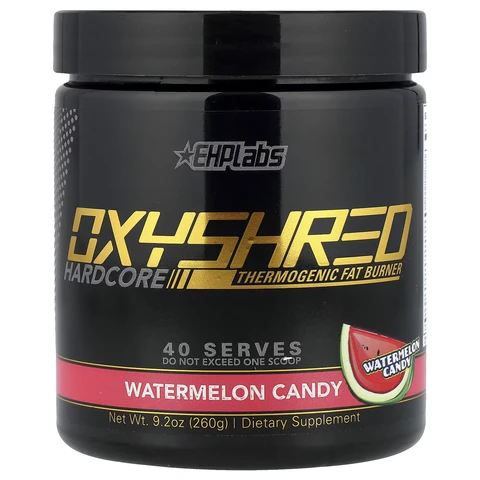 EHPlabs OxyShred Hardcore Thermogenic Daily Wellness Support Powder Watermelon Candy Flavour - 260g