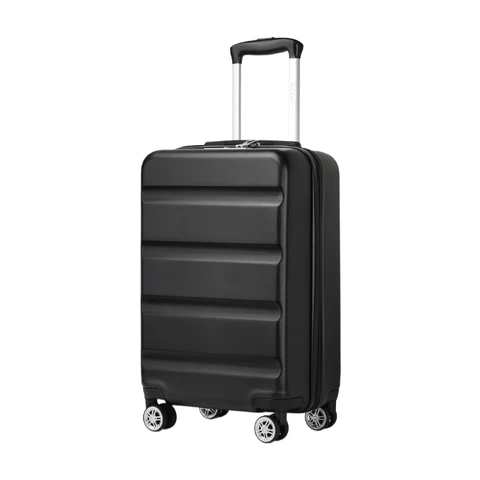 Kono 20 Inch Cabin Suitcase | Lightweight Hard Shell Luggage | TSA Lock | Dual Spinner Wheels | Small Hand Luggage for Travel & Business (Black,55x35x22cm)