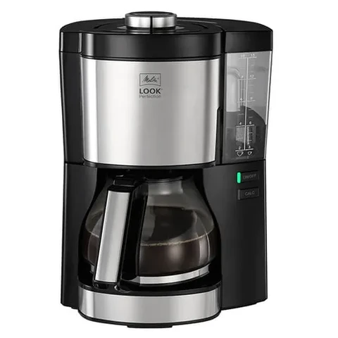 Melitta Look V Perfection Filter Coffee Machine, AromaSelector Strength Control, 1.25L, Black - 1025-06