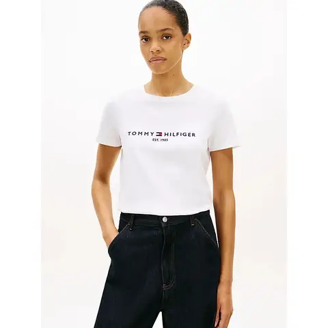 Tommy Hilfiger Heritage Hilfiger T-shirt met ronde hals Dames Wit M