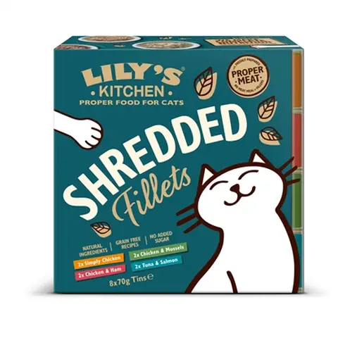Lily's Kitchen Filets effilochés pour chat - 8 x 70 g