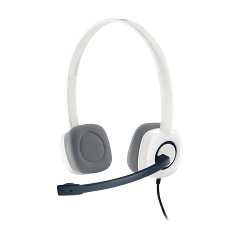 Logitech H150 Kopfhörer mit Mikrofon, Stereo-Headset, Mikrofon und Kopfbügel Verstellbar, Schaumstoff-Ohrpolster, Audio/Mikrofon Dualanschluss mit zwei 3,5mm Klinken, PC/Laptop - Weiß