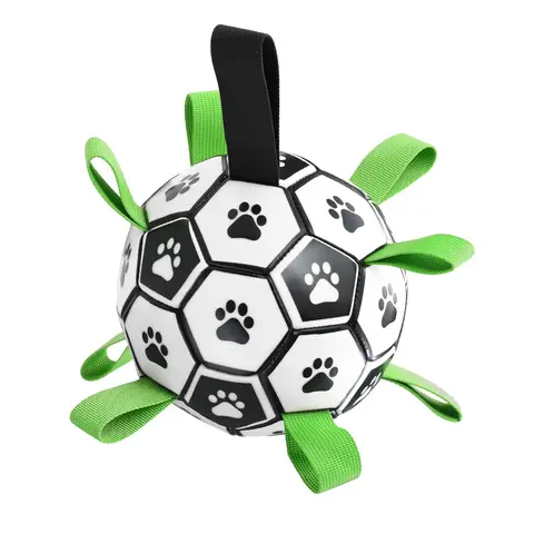 Blinkit Pet Interactive Soccer Toy, Lightweight High Rebound Design, Wear-Resistant and Bite-Resistant Woven Structure, Inflatable Portable Storage, Suitable for All Breed Interactive Play - 15cm