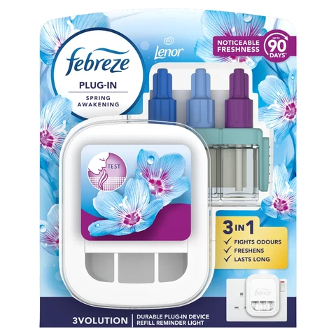 Febreze 3Volution Smart Programming Air Freshener Plug In, Starter Kit, Spring Awakening, 20ml