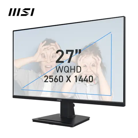 MSI PRO MP275QDE 27-Zoll-WQHD-Büromonitor – 2560 x 1440 IPS-Panel, 100 Hz, augenschonender Bildschirm, integrierte Lautsprecher, neigbar – HDMI 2.0b, DP 