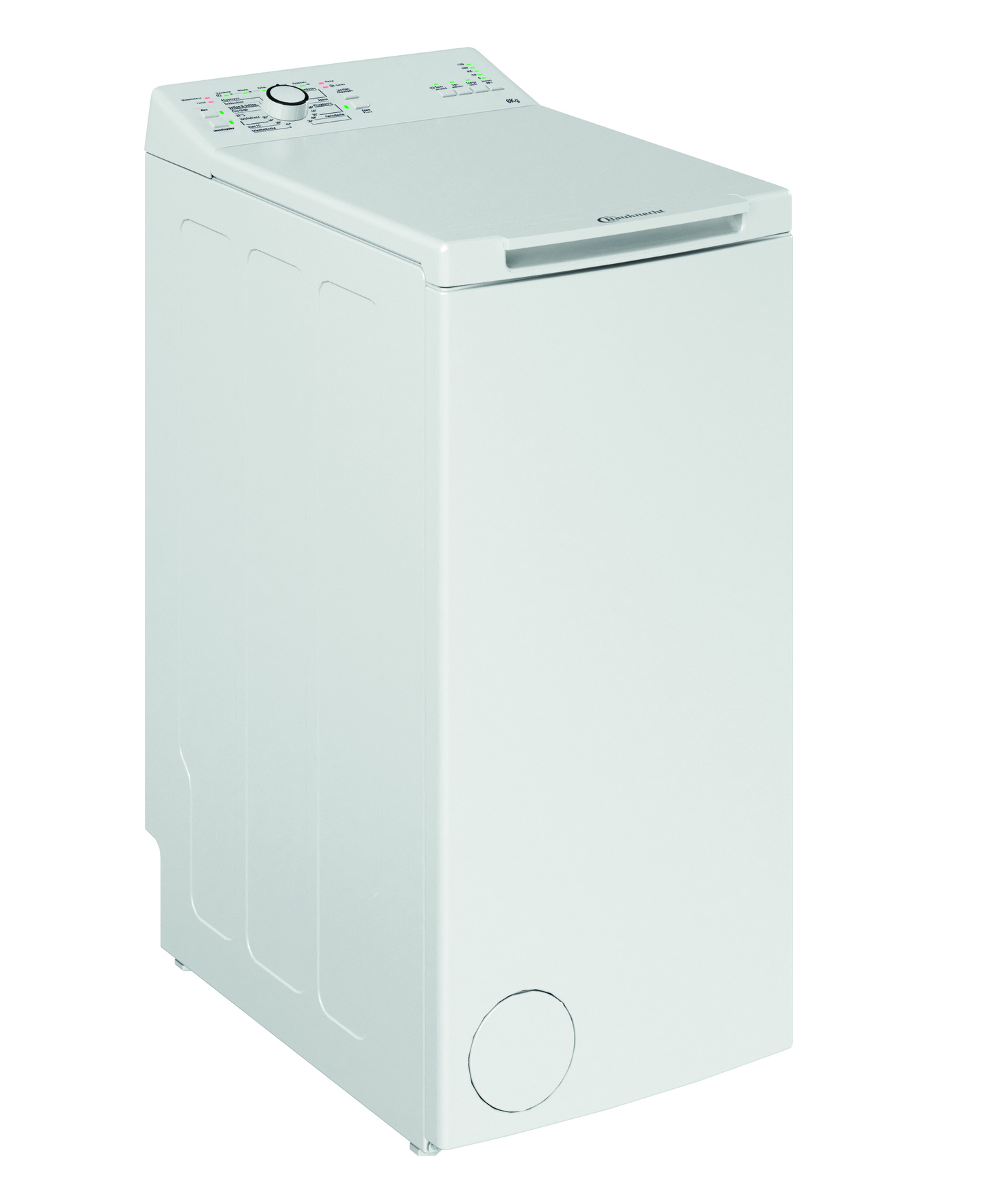 Bauknecht WAT Prime 6 L3 Toplader Waschmaschine, vollautomatisch, 6 kg, Toplader, 1200 U/min, weiß [Energieeffizienzklasse C]
