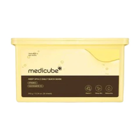 Medicube Deep Vita C Tuchmasken für die tägliche Anwendung – Express, 30 Stück