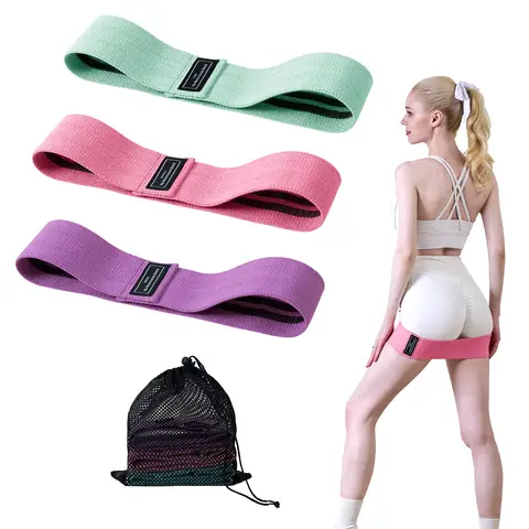 Good Nite Widerstandsbänder 3 Stufen Booty-Bänder Stoff Glute-Bänder für gezieltes Bein- und Gesäßtraining Widerstandsschlaufen Trainingsbänder für Heimfitness, Yoga und Pilates