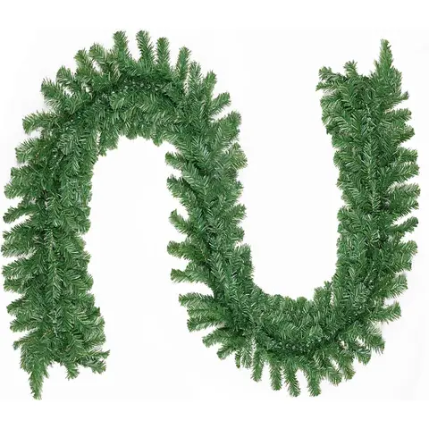 SALCAR Guirlande de Noël Artificielle 5m, Guirlande de Sapin pour Décoration Intérieure et Extérieure, Idéale pour Cheminées, Escaliers et Espaces de Noël