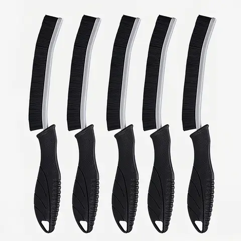 JORDAN&JUDY Long Handle Gap Cleaning Brush - Leaf Handle 5-Pack