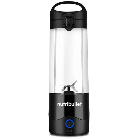 nutribullet Portable Blender - Black, 475ml Cup, Powerful Extractor Blade, To-Go Lid, USB-C Charging Cable, 15+ Blending Cycles