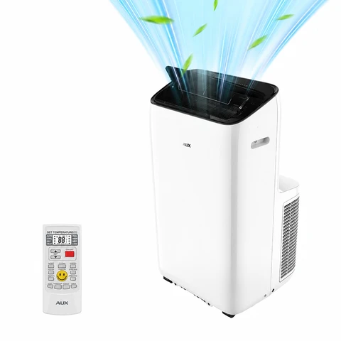 【Vente d'été】 Climatiseur mobile 3 en 1 AUX 12000 BTU, Wi-Fi et télécommande, 4 modes, Réfrigérant R290, Kit fenêtre inclus, Énergie classe A
