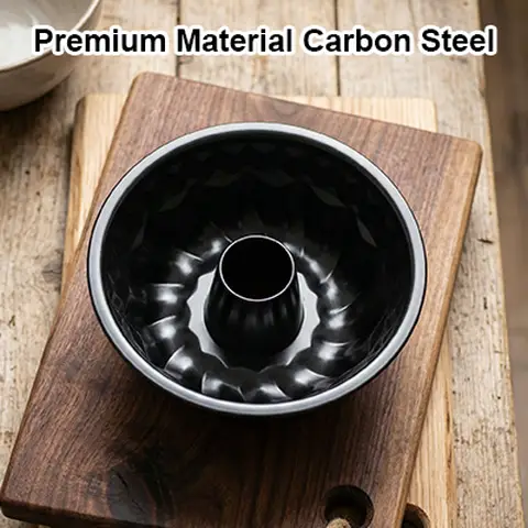 PURECOOK Carbonstalen Cakevorm Serie | Grijs | 2-delige Antiaanbak Pompoen Chiffonvorm
