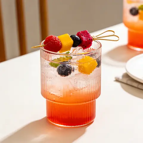 Ju7cer  Glass Cup Tea Glasses Drinking Glasses Coffee Glass 270ml 1pc