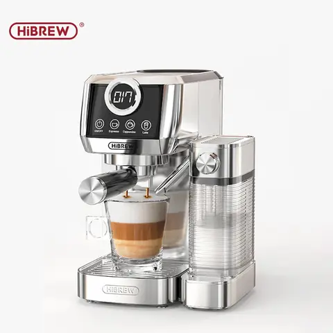 HiBREW H13A 20Bar 3 in 1 Semi Automatic Espresso Cappuccino Latte Coffee Machine Automatic Milk Froth Ground Coffee Stainless Steels