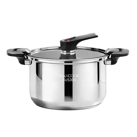 Maxcook 304SS Mini Pressure Cooker with lid, 24cm, Micro pressure stock pot with Capsule bottom,  ,Compatible with Gas & Induction Cooker MCT9439