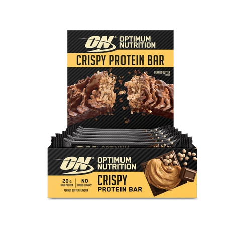 Optimum Nutrition krokante proteïnereep pindakaas 65 g x 10 stuks