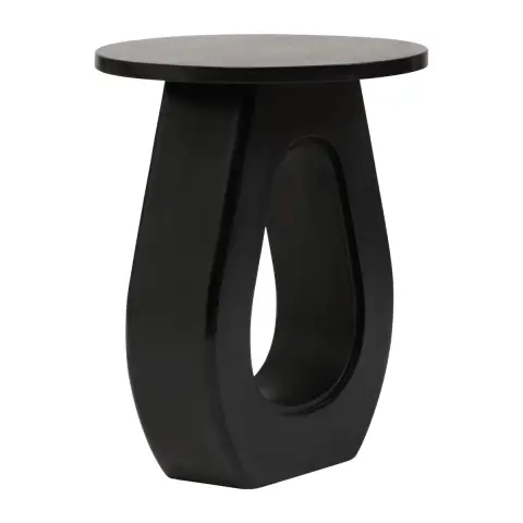 Walsa Black Finish Mango Wood Accent Table