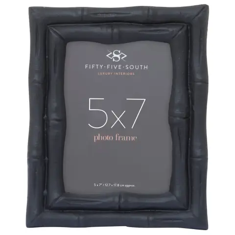Interiors by Premier Photo Frame Bamboo Effect Black 5x7"