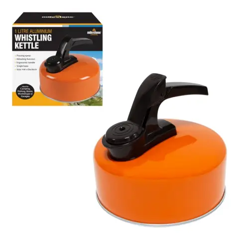 Milestone 1L Aluminium Whistling Camping Kettle