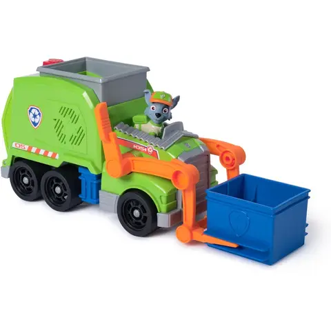 Paw Patrol Rocky's recyclingtruck speelfiguur met voertuig - 39 cm, meerkleurig