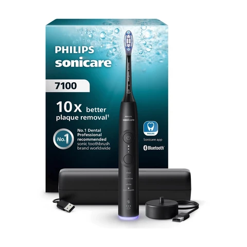 Philips Sonicare 7100 serie - elektrische tandenborstel - zwart - reisetui - gezonder tandvlees - HX7421/01