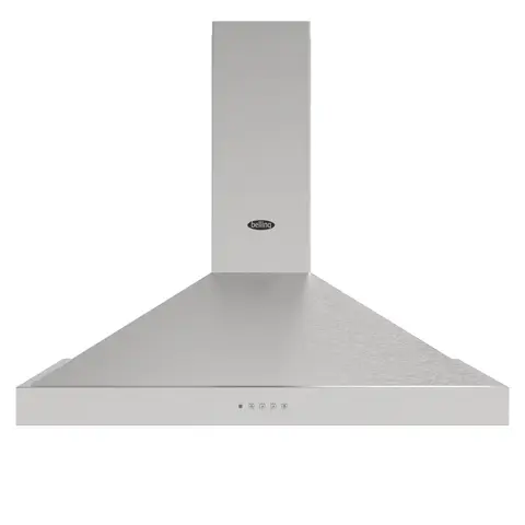 Belling Cookcentre CHIM100PYR Stainless Steel Chimney Cooker Hood – 100cm, LED Lighting, 3 Speed Fan, Ducted or Recirculation Option