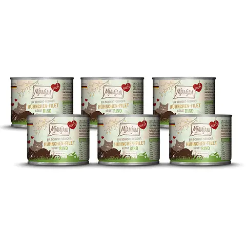 MjAMjAM Conserve pour chat Duo poulet et bœuf - 190 g x 6