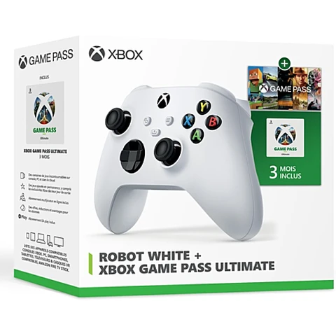 Pack Manette Xbox sans fil Blanc + 3 mois Game Pass Ultimate (XBOX SERIES)