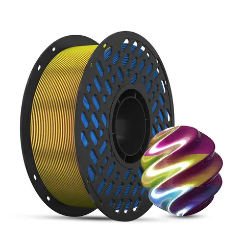 CAILAB 3D Printer Filament PLA Silk Tri-Color - Purple&Blue&Yellow