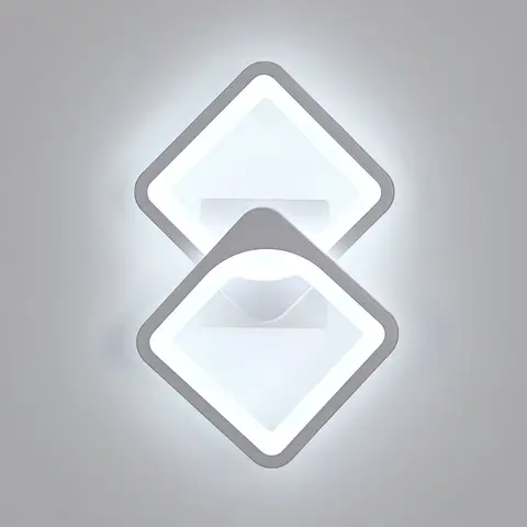 Goeco Innenwandleuchte 24W Moderne LED Umwandelbare Form 6000K Kaltweiß 2400LM für Schlafzimmer Wohnzimmer Flur