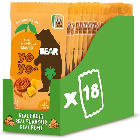 BEAR - Mango Fruit Yoyos - 18 x 20g