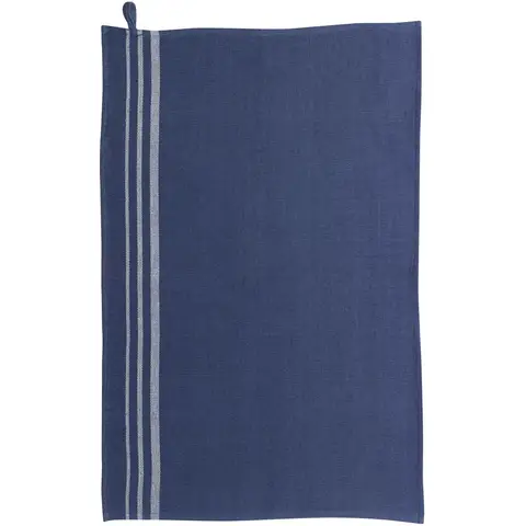 Torchon Côtelé Recyclé Marine 50 x 70