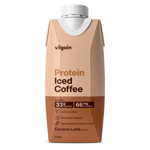 Vilgain Protein Iced Coffee Caramel Latte - 12 x 330ml