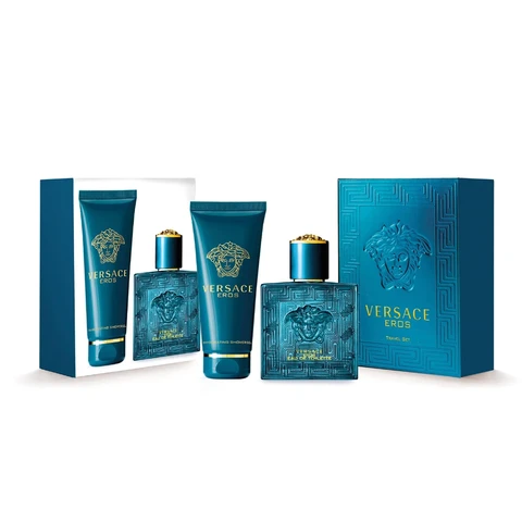 Versace Eros Pour Homme Giftset (Parfum 100ml + Reisfles 5ml + Douche- en badgel 150ml)
