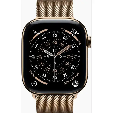 APPLE Watch Series 11 GPS + Cellular 46mm Gold Titanium Case with Gold Milanese Loop - S/M