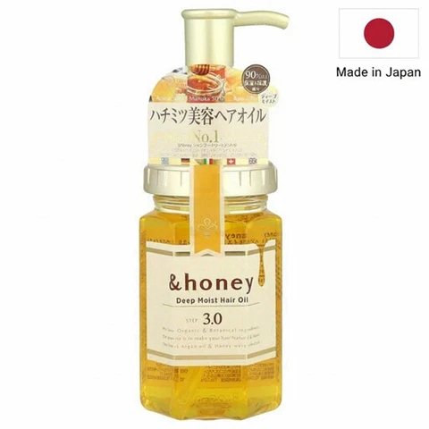 &Honey Deep Moist Hair Oil 3.0 100 ml – Feuchtigkeitsspendendes Honig-Haaröl Mit Bio-Arganöl, Royal Jelly Und Damaszener-Rosen-Honig-Duft