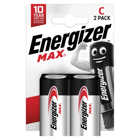 Energizer C Max Alkaline Batteries – Pack of 2