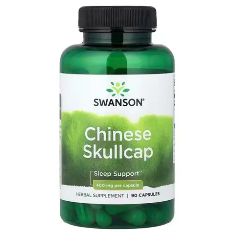 Swanson Chinese Skullcap Calm Mood 400mg Stress Support Capsules - 90 Capsules