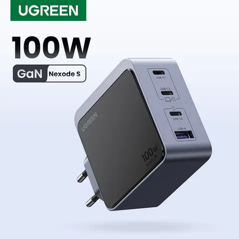 UGREEN Nexode S 100W GaN Charger, Compatible with iPhone 17/16/15, Macbook, iPad Pro, Pixel 9, Samsung Galaxy S24/S23, Tab A8/S8, etc